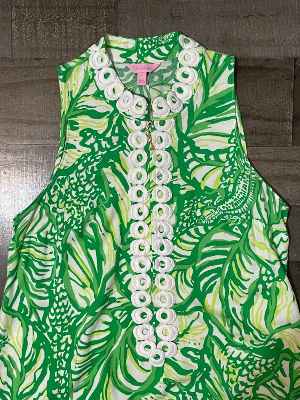 Lilly Pulitzer Jane Shift Dress Coco Loco Toucan Green Size 8 - Picture 6 of 10